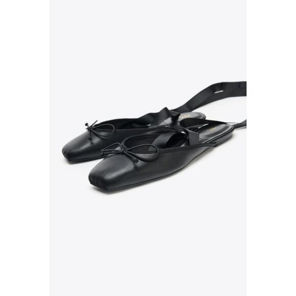ZARA FLAT SLINGBACK BALLET FLATS - Picture 1 of 6